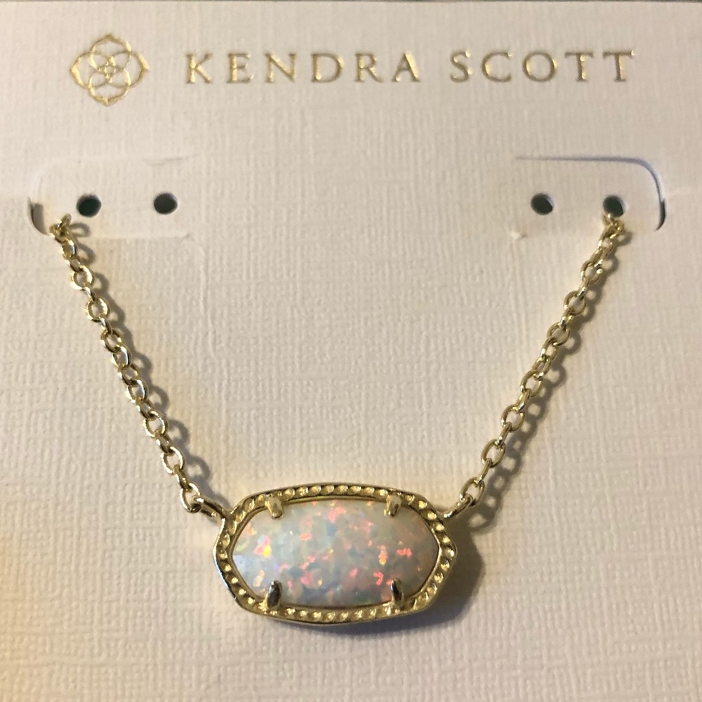 Kendra Scott Gold Opal Elisa Necklace
